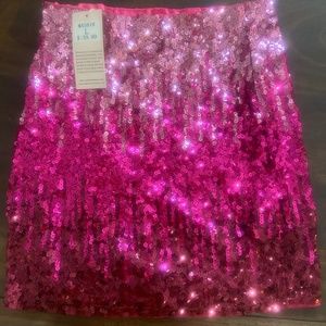 Pink Ombré Sequin Skirt